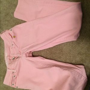 Pink skinny jeans